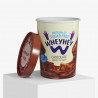 Printed ice cream tub with lid with logo and design of Wheyhey