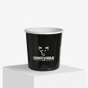 Printed ice cream tub without lid with Gourmetfleisch logo and design