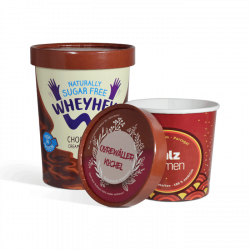Custom printed food cups with lids