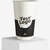 Customised 450 ml biodegradable paper cup with matt surface