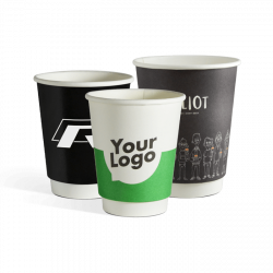 Double wall paper cups with logo