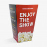 Large custom printed popcorn box for a full experience in the cinema