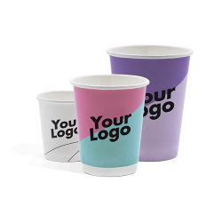 Bio paper cups with digital print