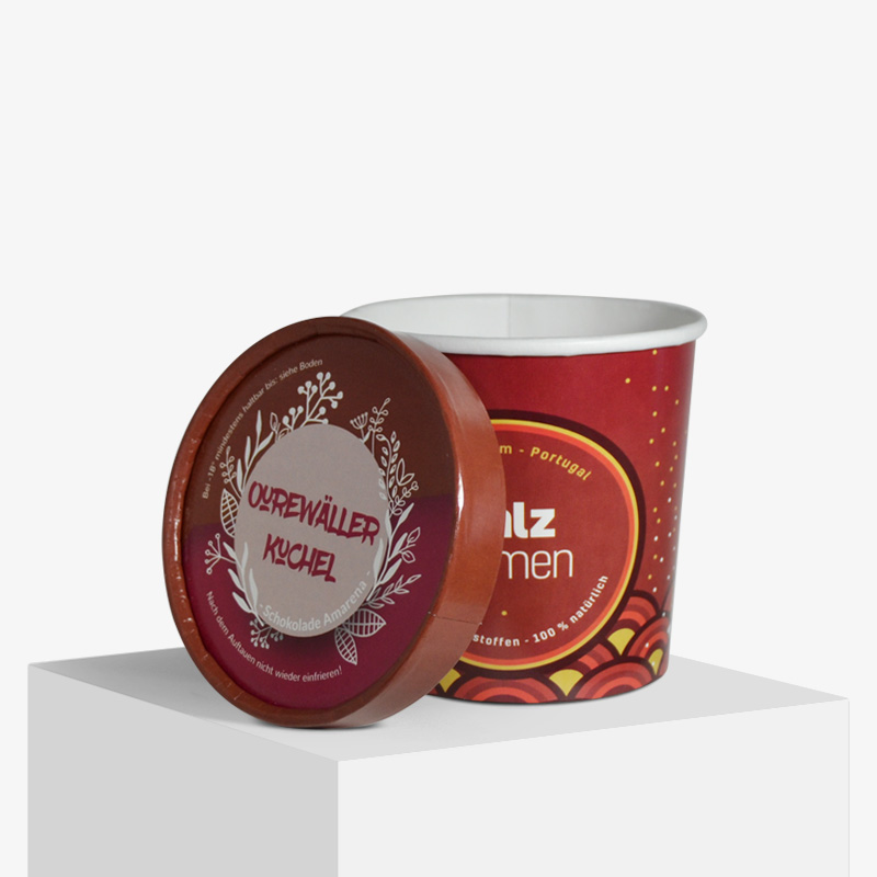 How to buy our food cups | Limepack ice cream cup small red lid off
